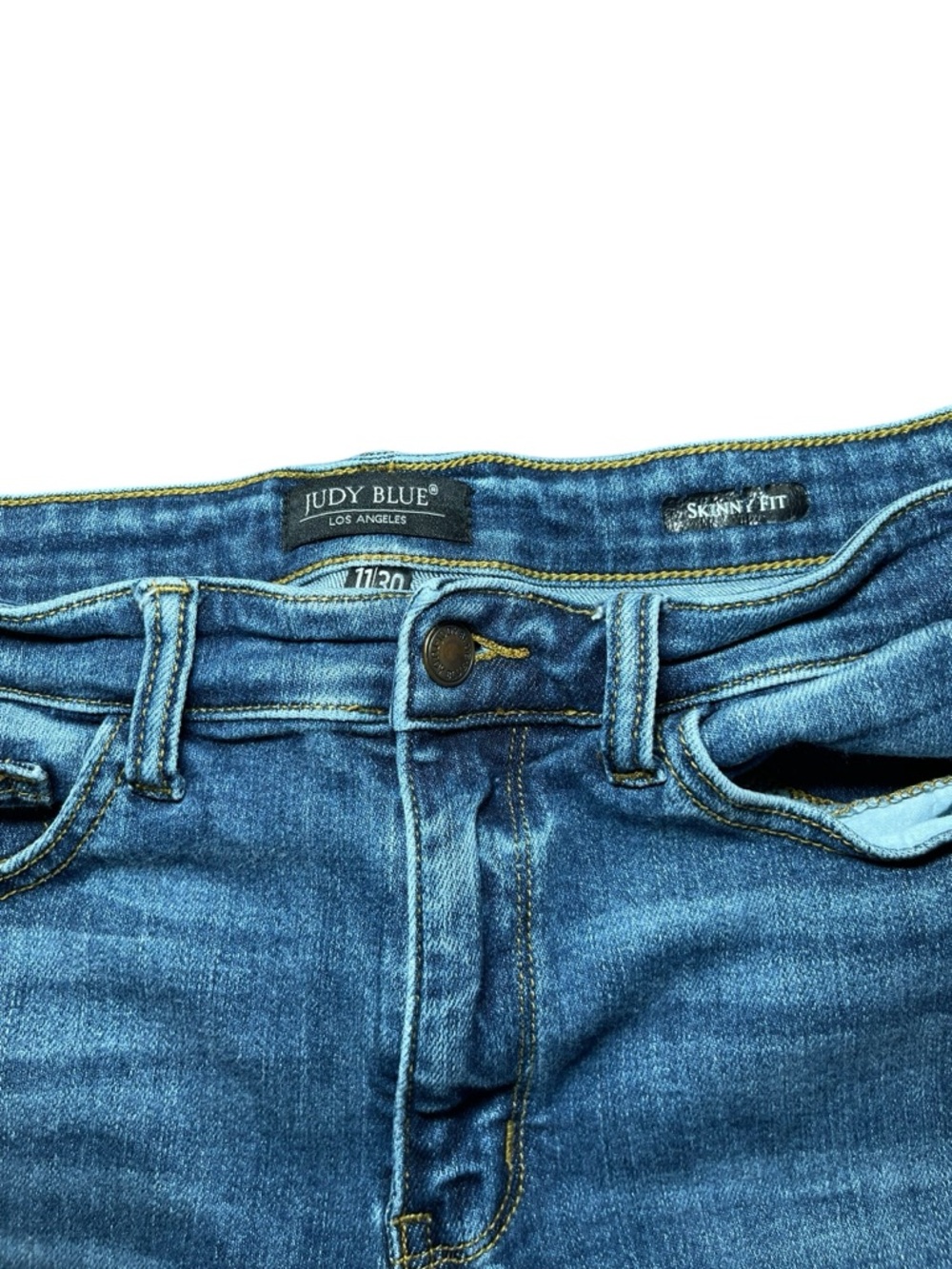 Judy Blue Women’s Mid Rise Stretchy Medium Wash Blue Skinny Jeans Size 11/30 - Picture 11 of 15